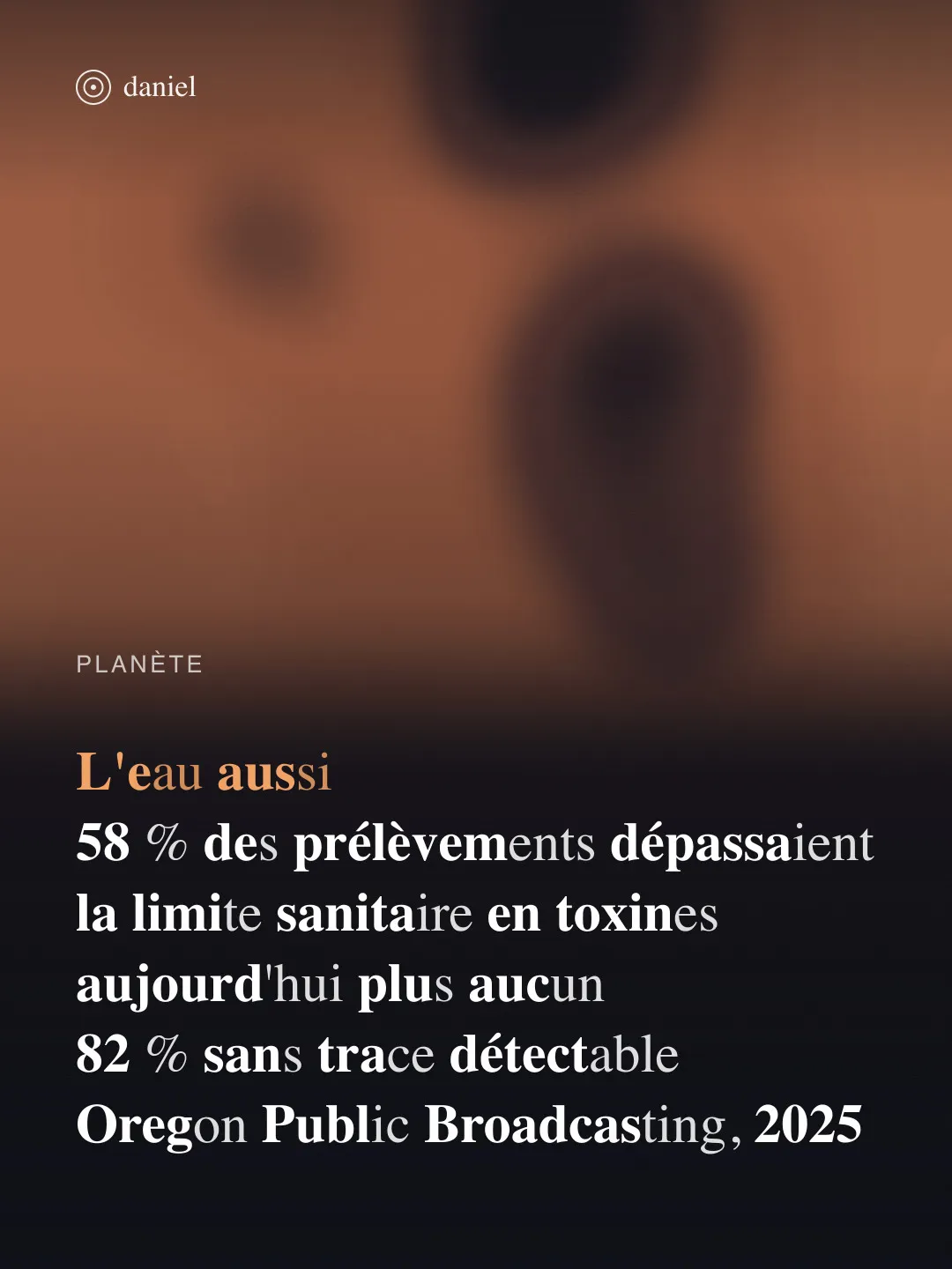 L'eau aussi — 58 % des prélèvements dépassaient — la limite sanitaire en toxines
