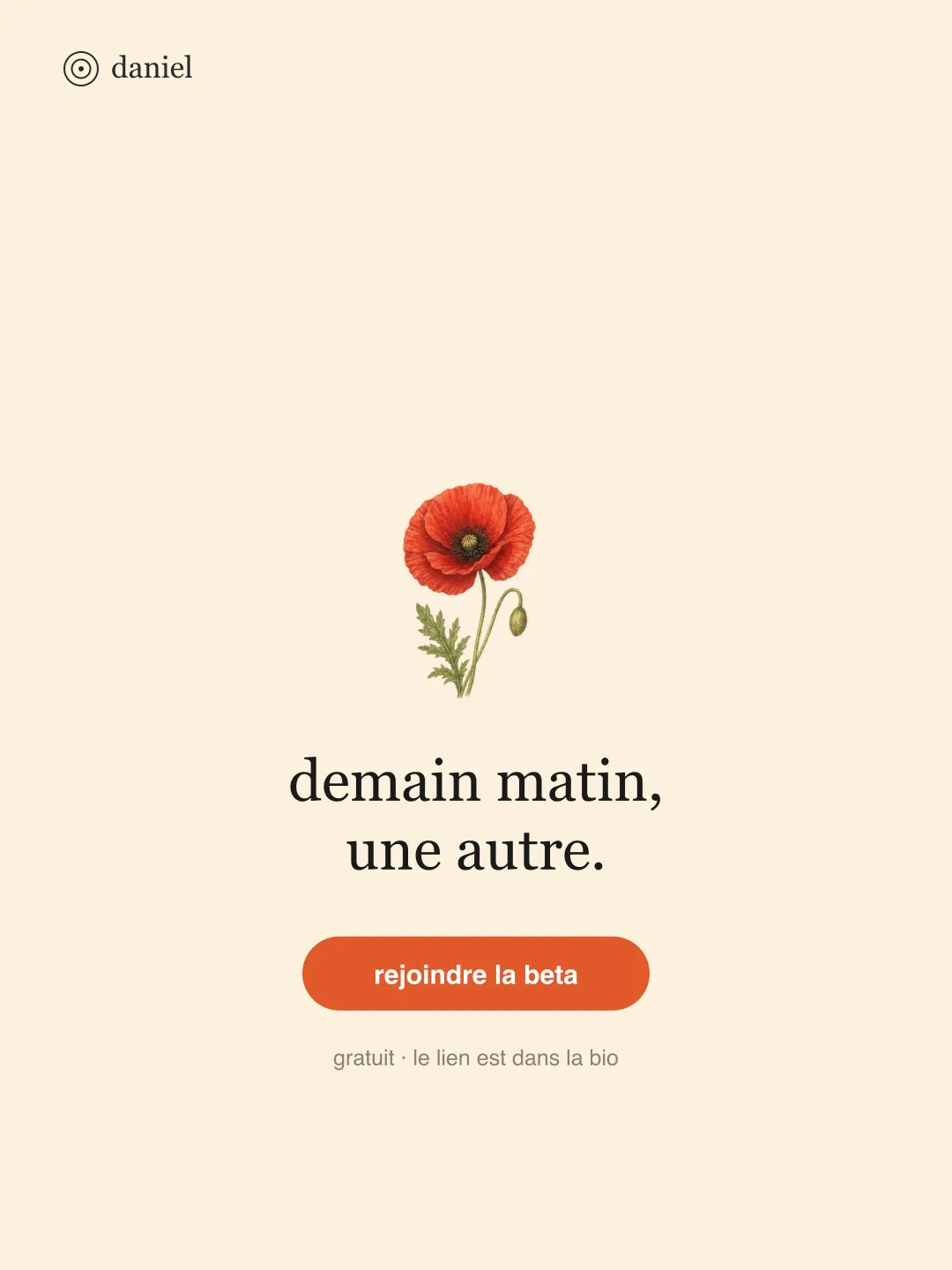 demain matin, une autre.